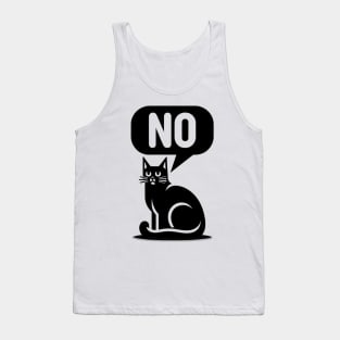 Black Cat Says NO Tank Top